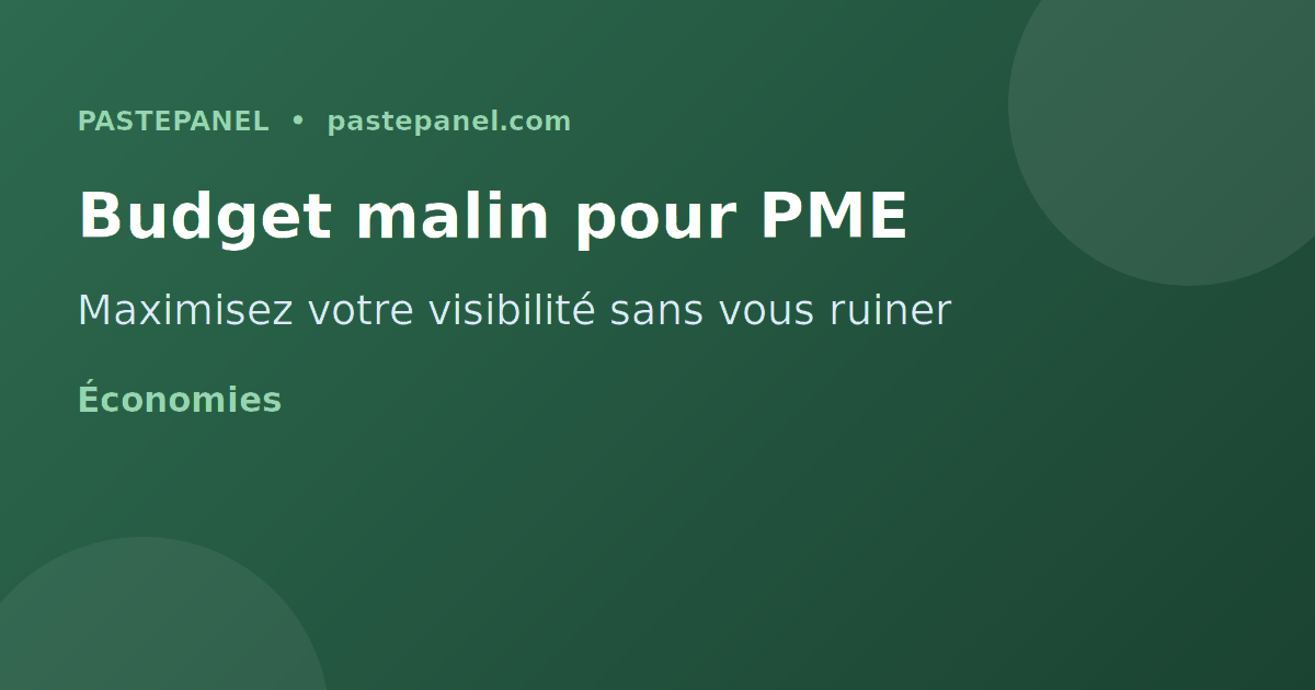 Optimiser son budget marketing réseaux sociaux pour une petite entreprise française
