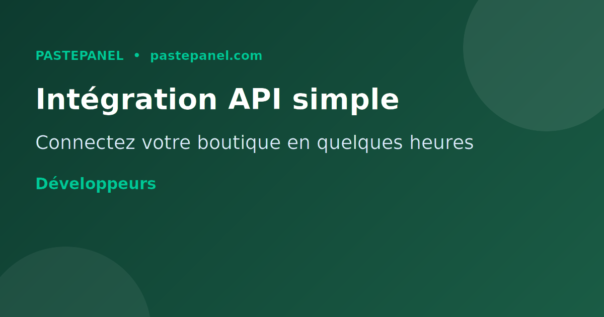 Schéma d'intégration API SMM entre une boutique en ligne et un panel de services