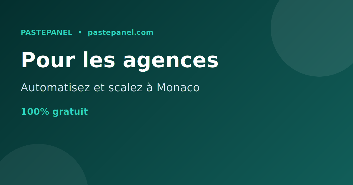 Agence marketing à Monaco utilisant un panneau SMM pour automatiser et scaler