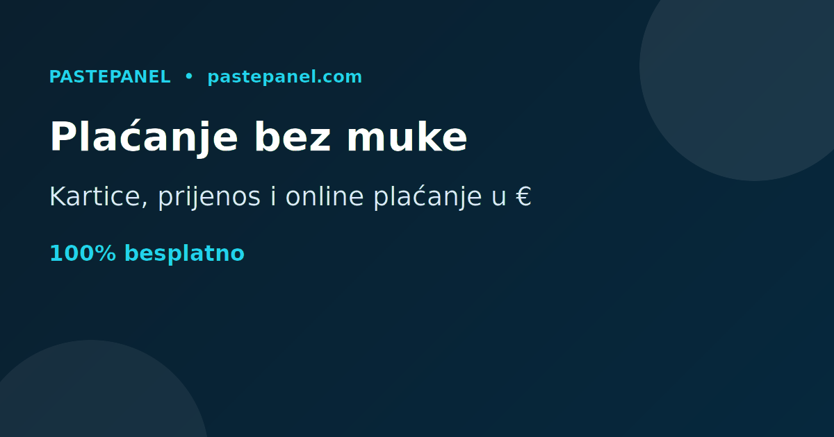 SMM panel s podrškom za kartice, bankovni prijenos i online plaćanje u Hrvatskoj