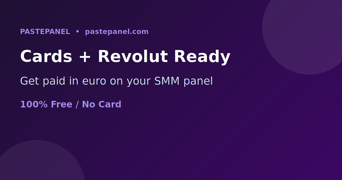 SMM panel checkout in Ireland accepting card, Revolut and bank transfer in euro