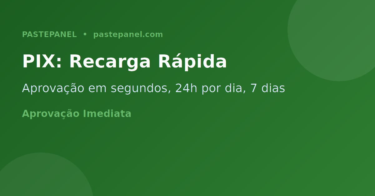 PIX sendo usado para recarregar saldo em painel SMM brasileiro
