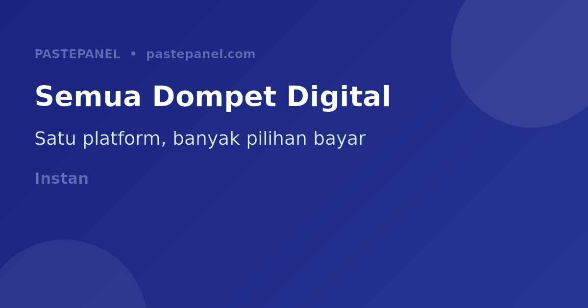 Daftar metode pembayaran dompet digital panel SMM Indonesia 2026