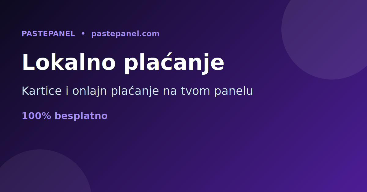 SMM panel sa karticama i onlajn plaćanjem u Srbiji