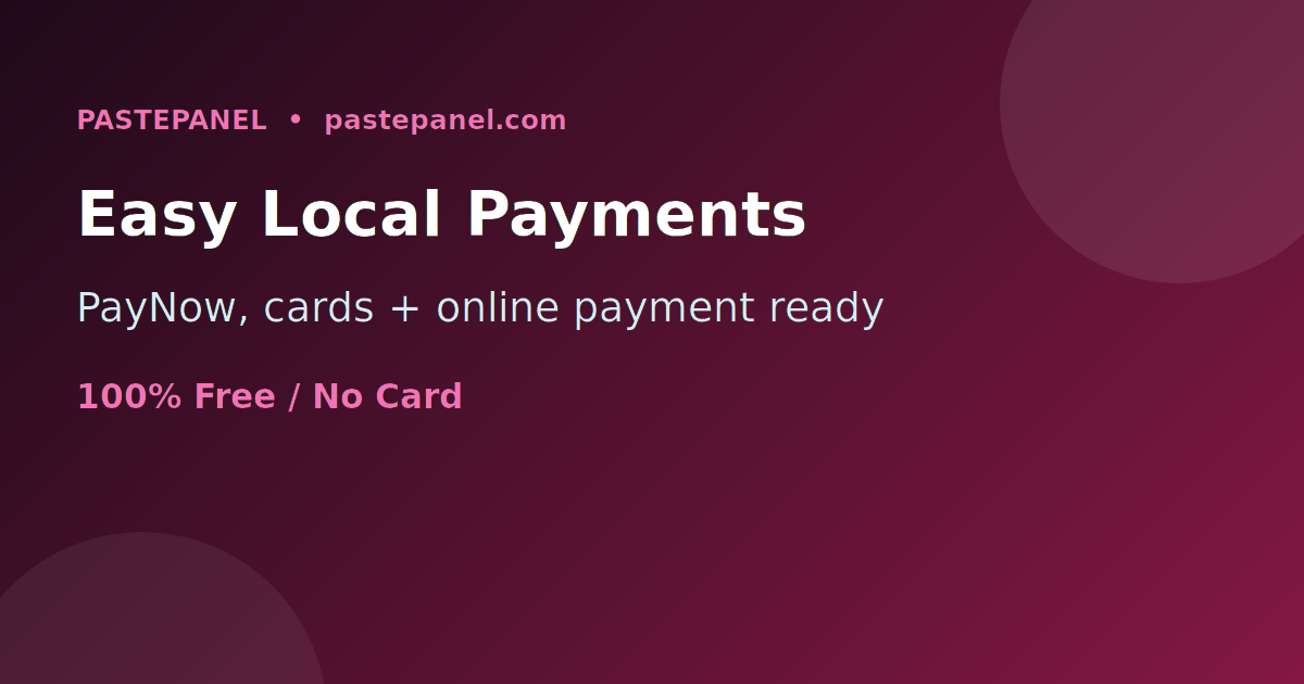 SMM panel with PayNow, cards and local online payment in Singapore