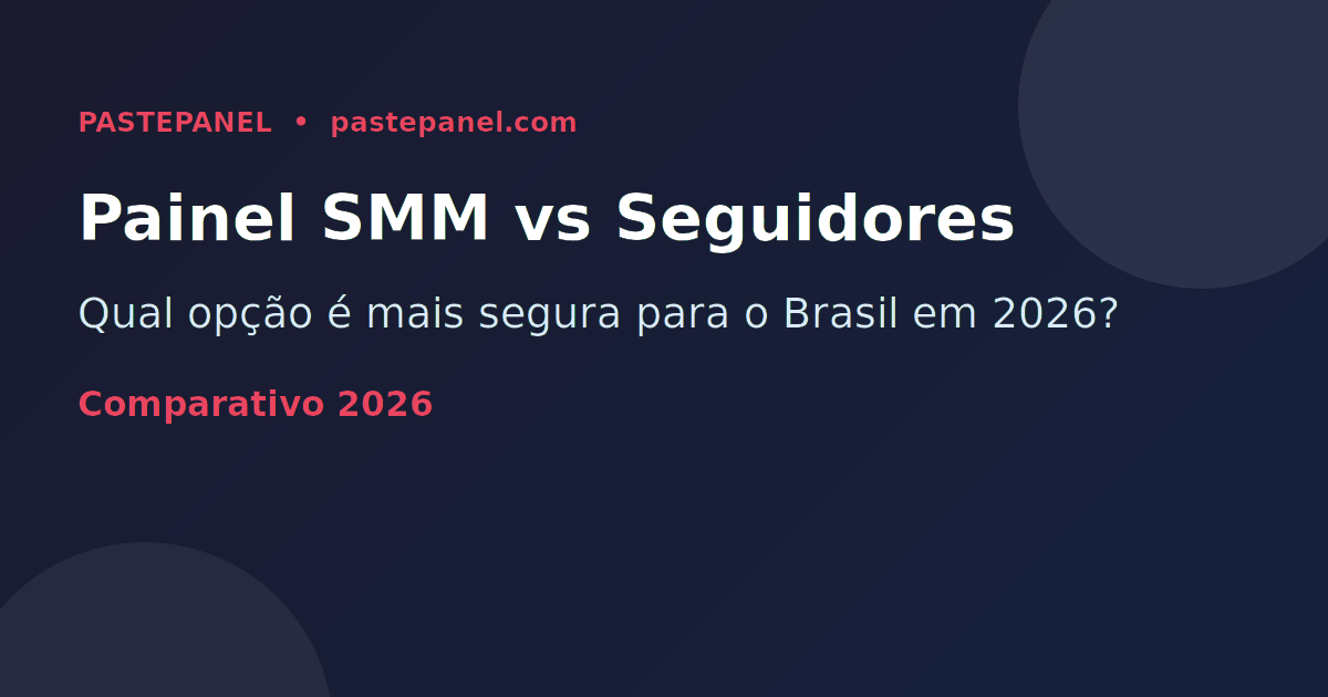 Comparação entre painel SMM e compra de seguidores no Brasil
