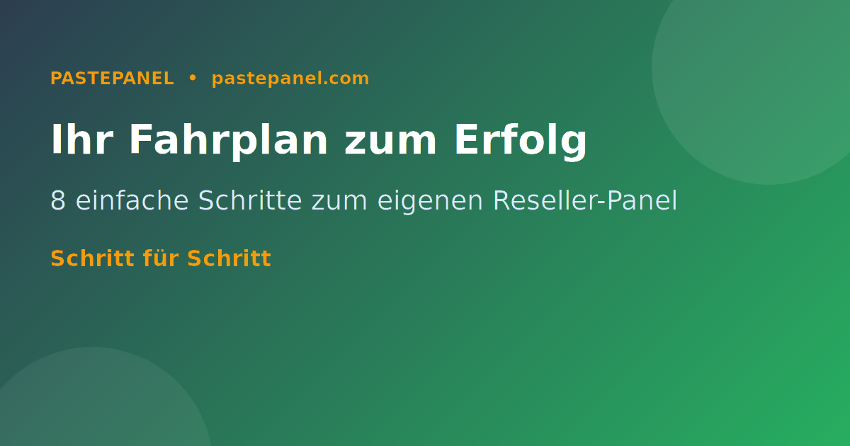 Schritte zum SMM-Reseller Geschäft in Deutschland 2026