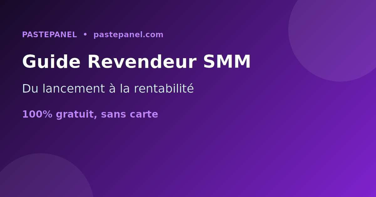 Guide complet pour devenir un revendeur SMM prospère en France
