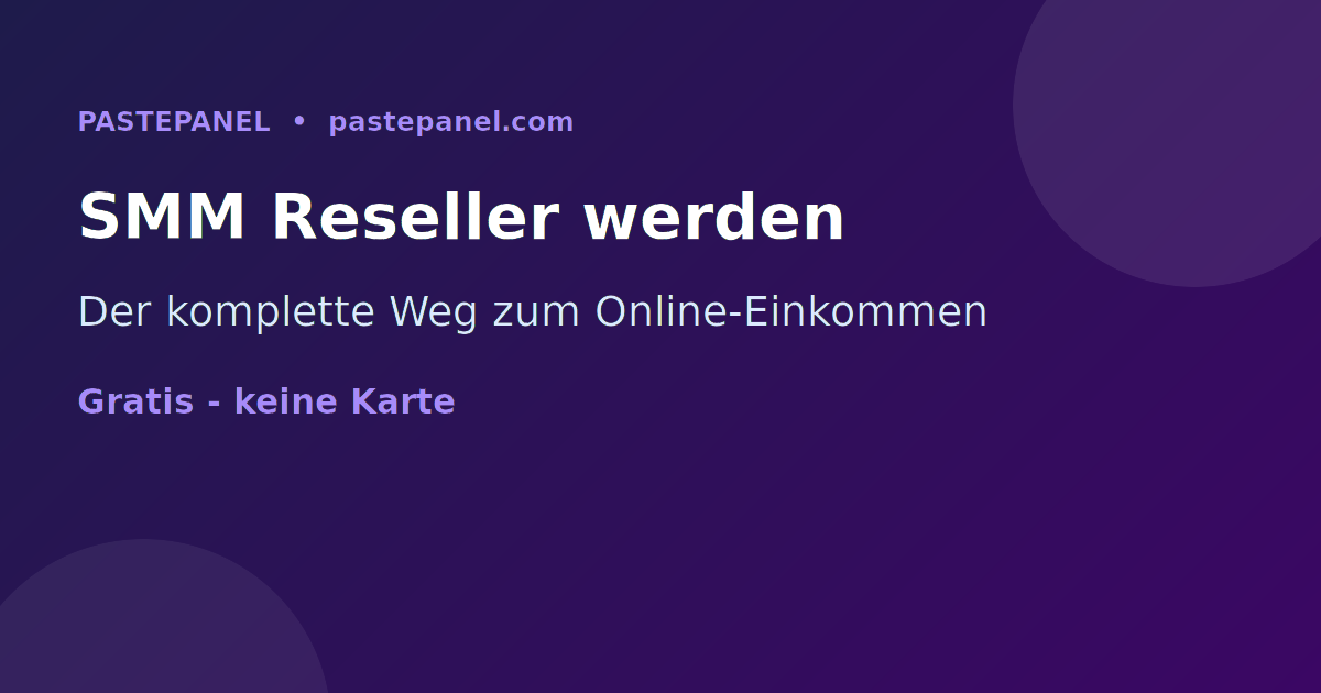 Leitfaden: erfolgreicher SMM Reseller in Deutschland werden