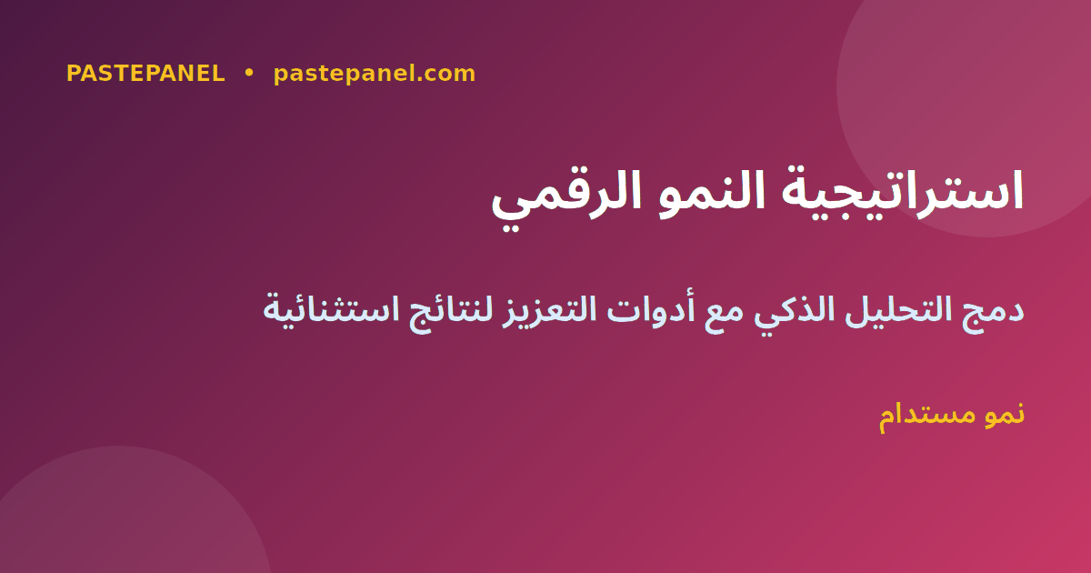 استراتيجية النمو الرقمي الشامل للسوق المصري 2026