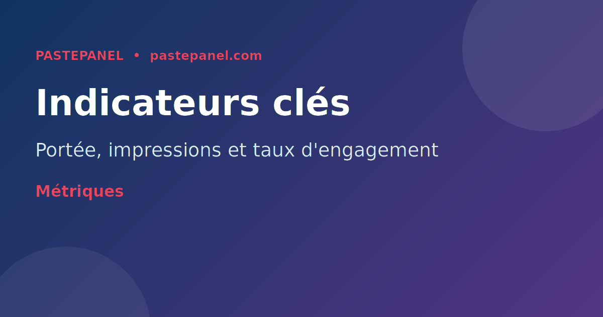Indicateurs clés et métriques d'engagement par plateforme en France