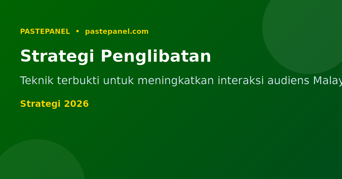 Strategi meningkatkan penglibatan media sosial Malaysia