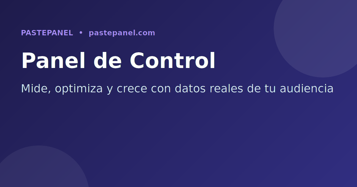 Panel de control de métricas y crecimiento en redes sociales 2026