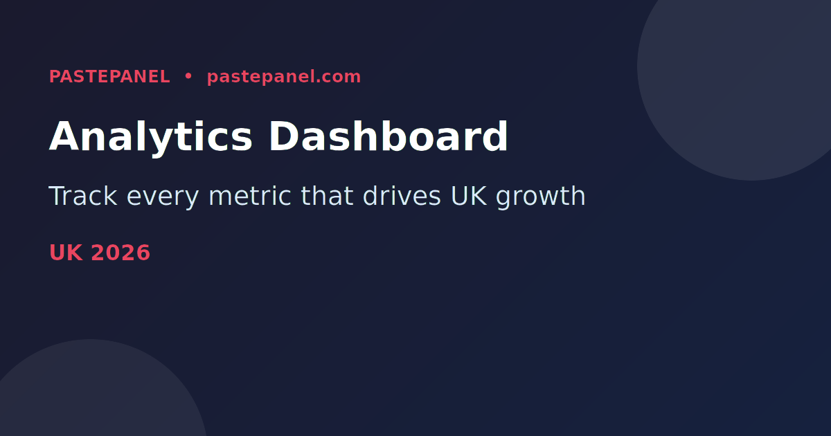 UK social media analytics dashboard overview 2026