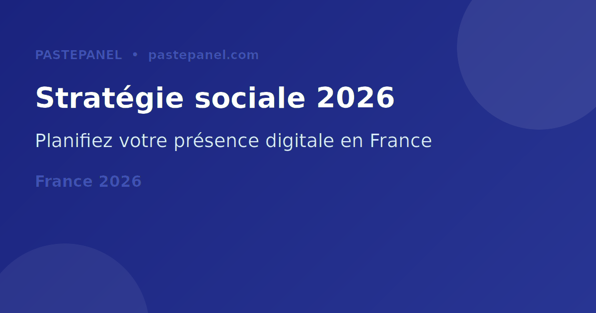 Stratégie de contenu réseaux sociaux France 2026