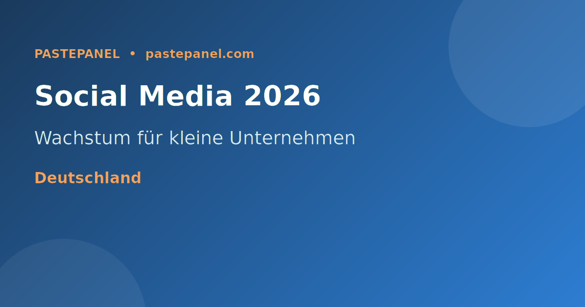 Social-Media-Marketing für kleine Unternehmen in Deutschland 2026