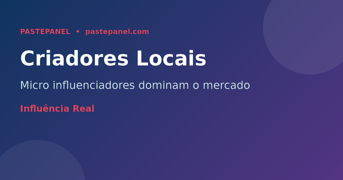 Criadores de conteúdo locais e micro influenciadores no Brasil