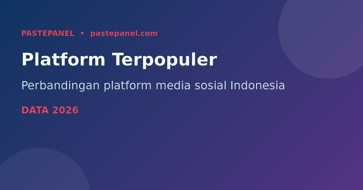 Platform media sosial terpopuler di Indonesia tahun 2026