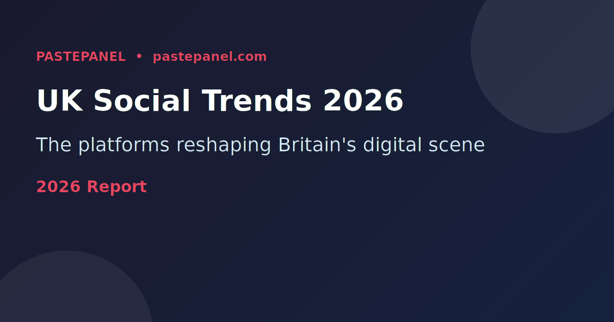 Social media trends UK 2026 overview