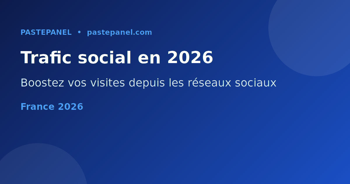 Graphique montrant la croissance du trafic web via les réseaux sociaux en France en 2026