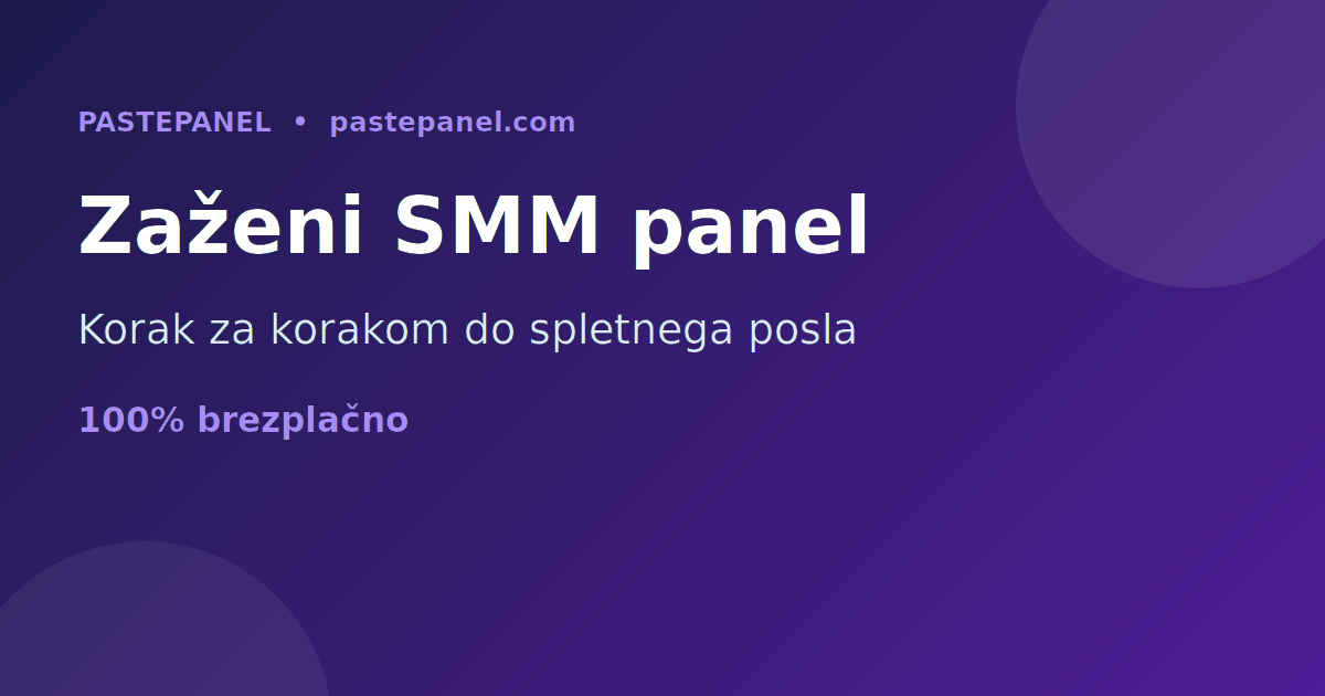 Koraki za zagon lastnega SMM panel posla v Sloveniji