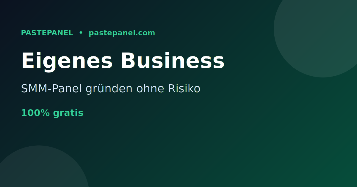 Eigenes SMM-Panel Business in der Schweiz gründen