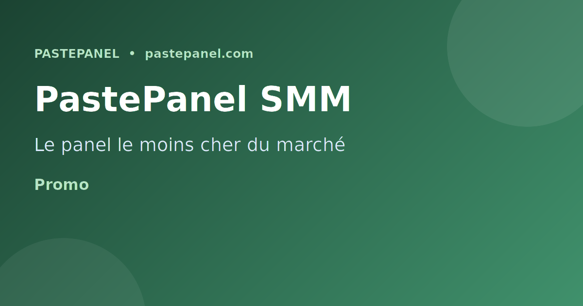 PastePanel SMM panel le moins cher pour Threads en France