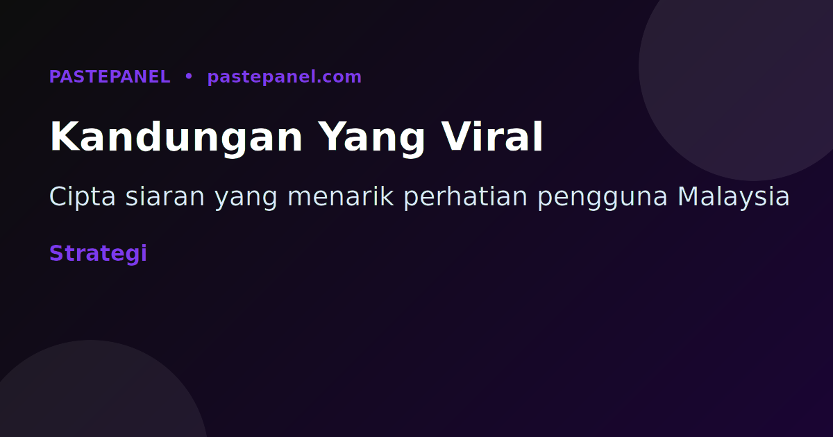Strategi kandungan viral untuk Threads di Malaysia