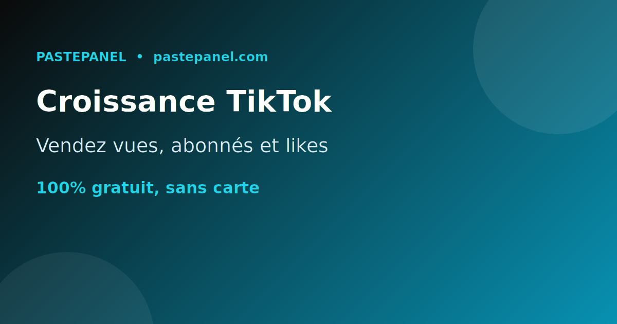 Vendre des services de croissance TikTok en France avec son panel SMM