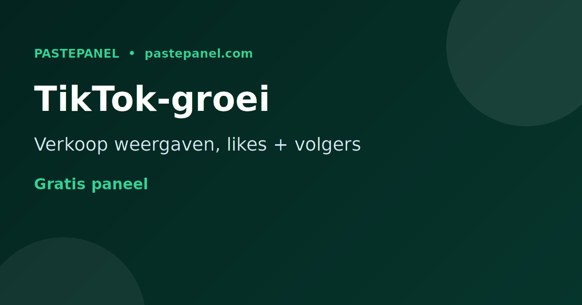 TikTok groeidiensten verkopen met een eigen gratis SMM paneel in Nederland