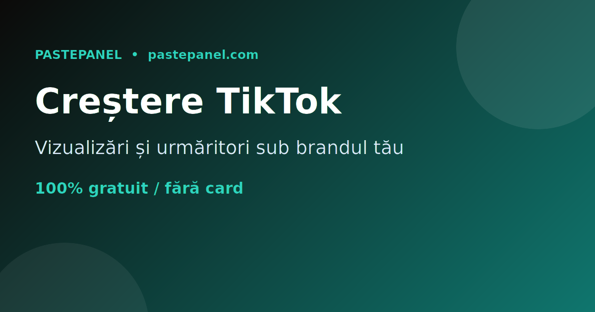 Vinde servicii de creștere TikTok în România cu propriul panou SMM
