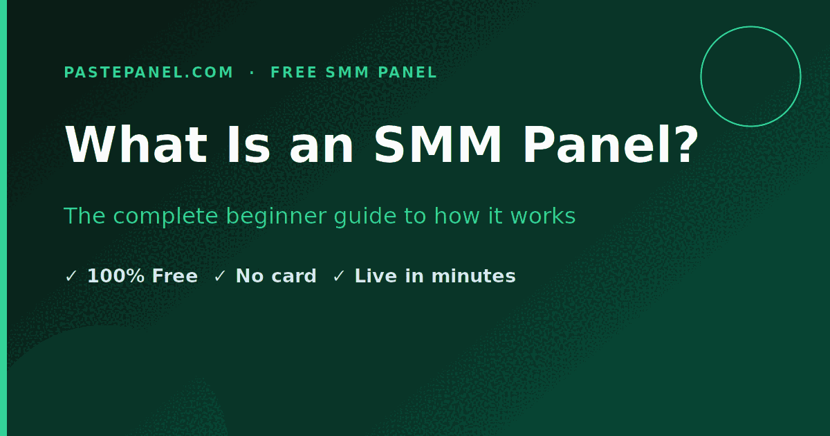 Diagram explaining what an SMM panel is and how it sells social media marketing services