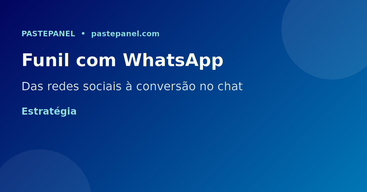 Funil de marketing digital alimentando o WhatsApp Business