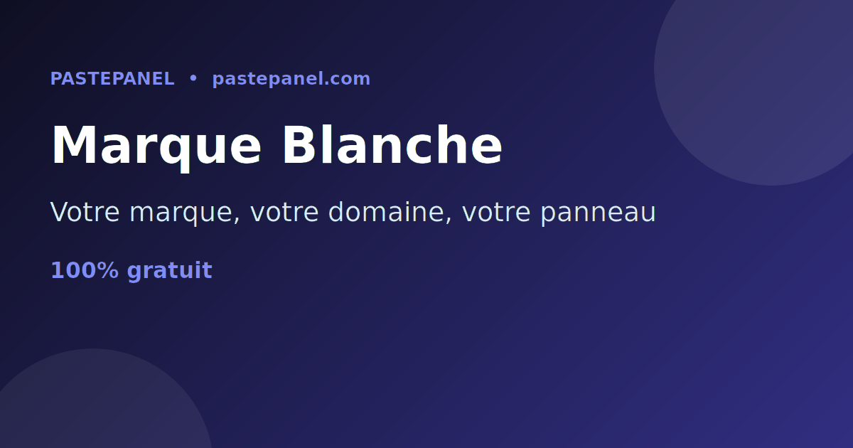 Panneau SMM en marque blanche sur votre propre marque et domaine en Belgique