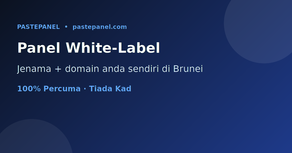 Panel SMM white-label pada jenama dan domain anda sendiri di Brunei