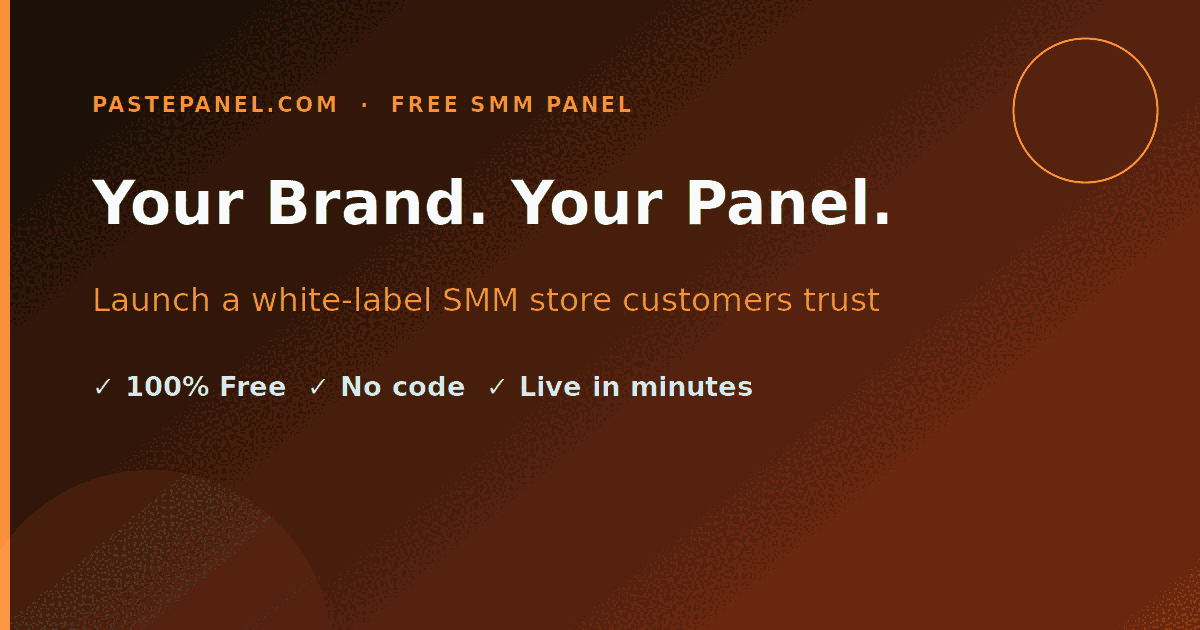 White-label SMM panel dashboard branded with a store owner's own logo and colors