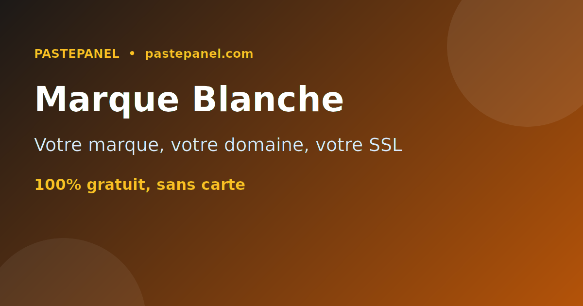 Panel SMM en marque blanche sur votre propre marque et domaine en France