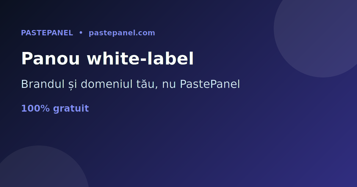 Panou SMM white-label pe propriul brand și domeniu în Moldova