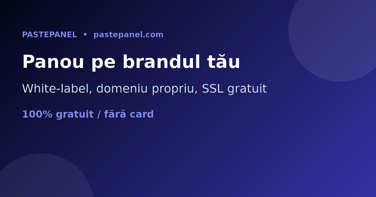 Panou SMM white-label pe brandul și domeniul tău în România