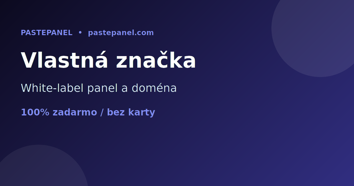White-label SMM panel pod vlastnou značkou a doménou na Slovensku