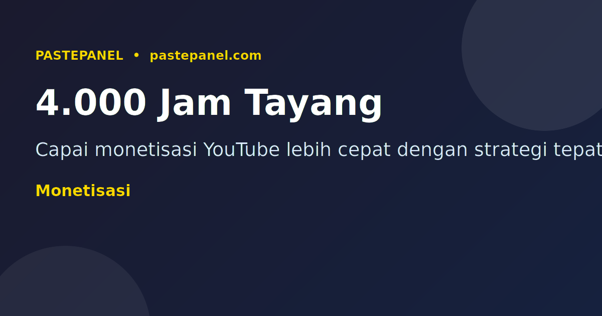 Syarat monetisasi YouTube 4000 jam tayang dan 1000 subscriber untuk kreator Indonesia