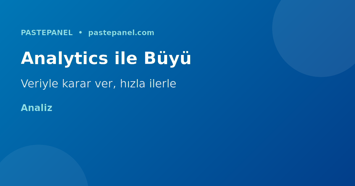 YouTube analytics ile kanal analizi Türkiye