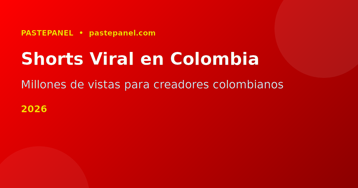 Crecimiento de YouTube Shorts en Colombia 2026 con miles de vistas y suscriptores