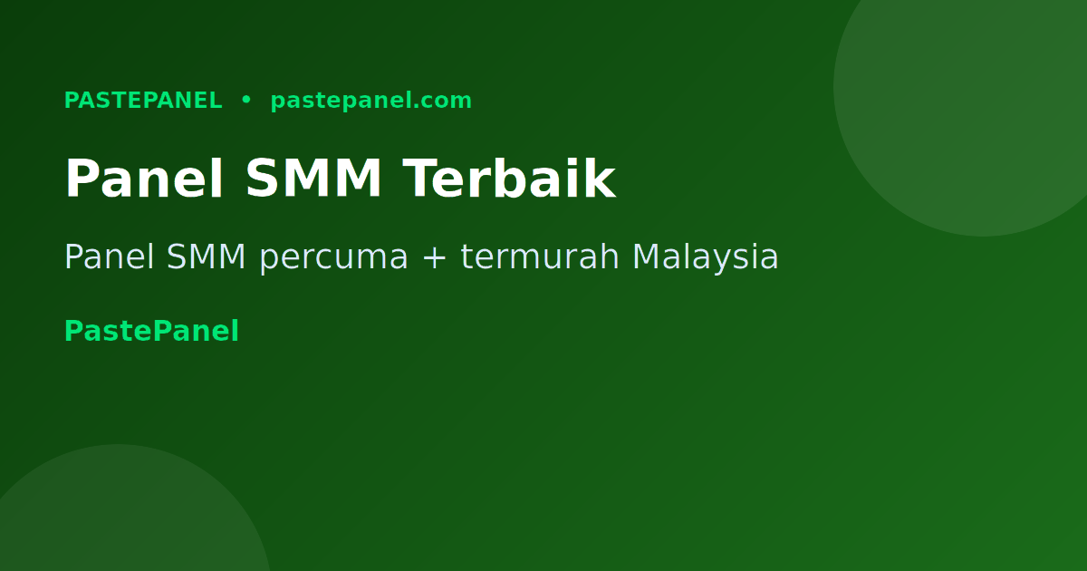 Panel SMM PastePanel untuk tingkatkan tontonan YouTube Shorts Malaysia