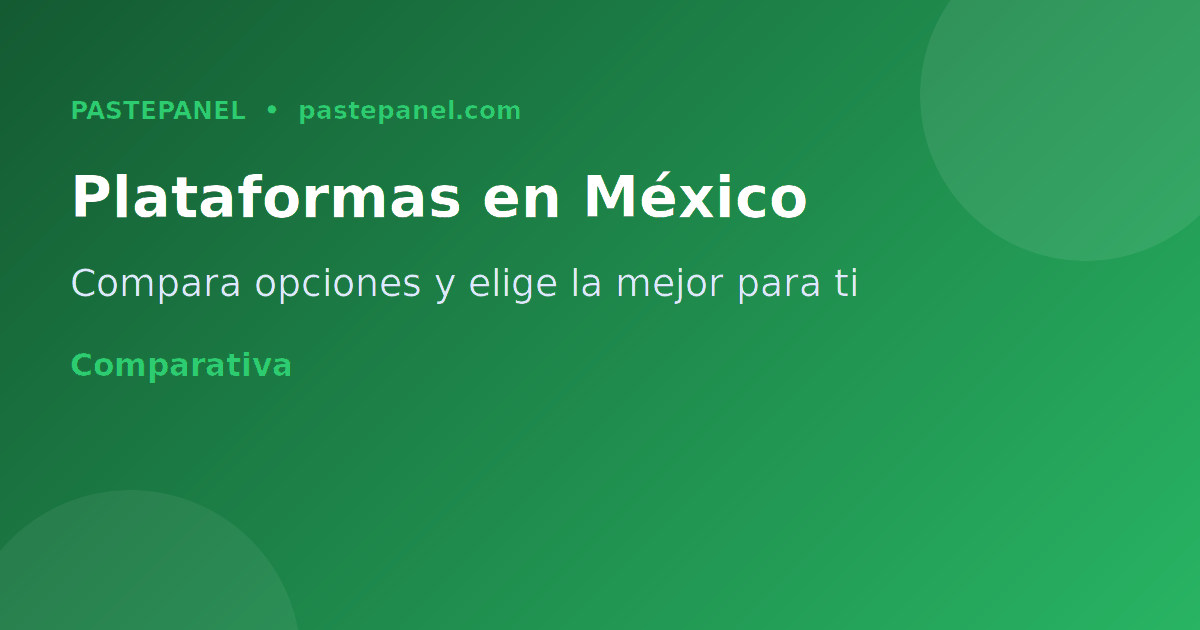 Comparativa de plataformas de videos cortos para creadores en México