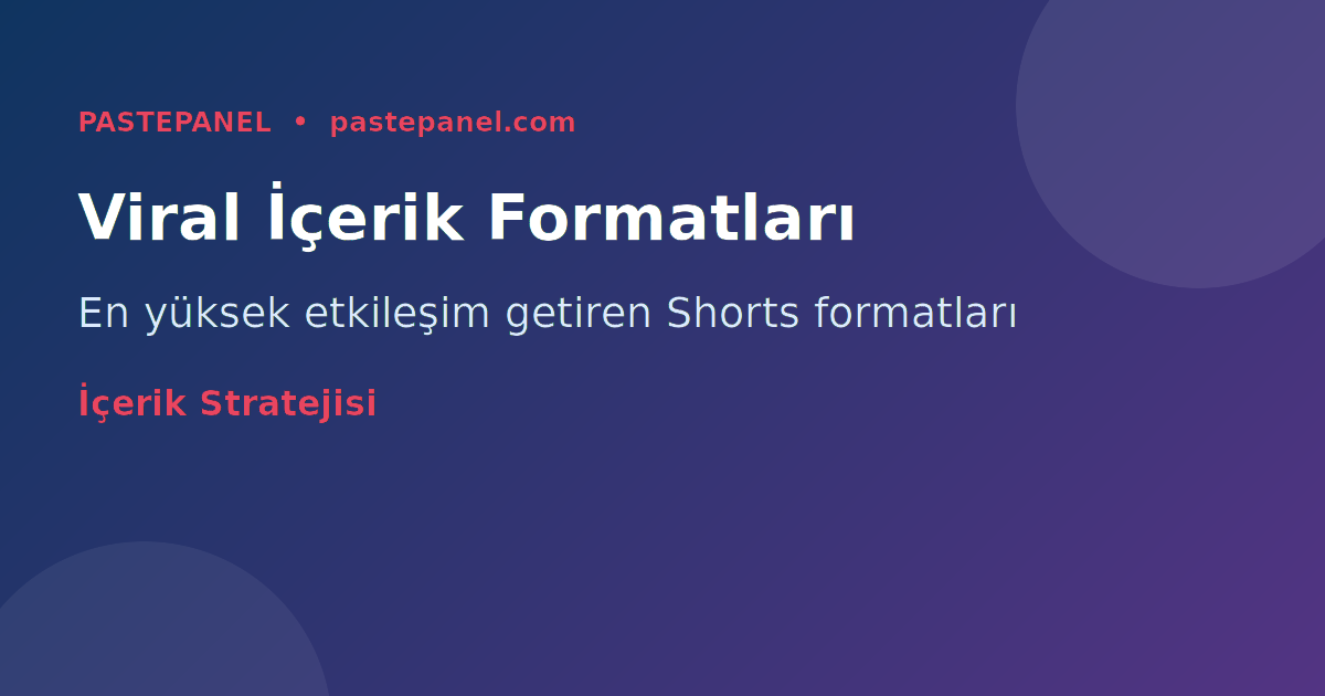 YouTube Shorts içerik formatları ve etkileşim oranları