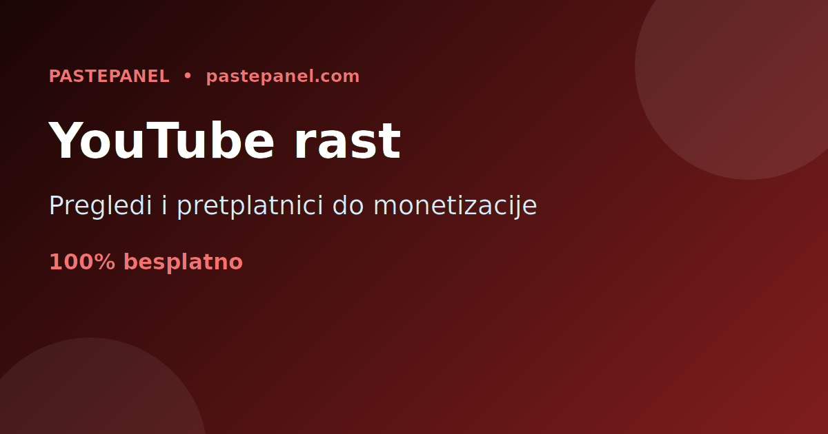 Rast i monetizacija YouTube kanala uz SMM usluge u Bosni i Hercegovini