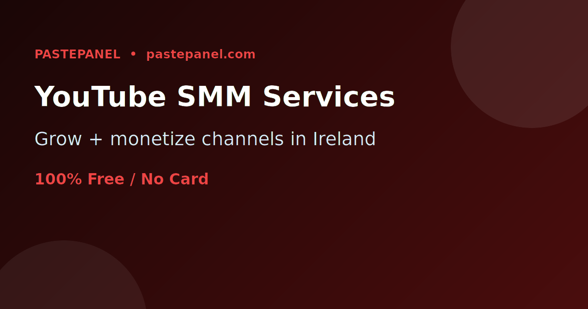 Irish YouTube creator growing a channel with SMM services on a laptop