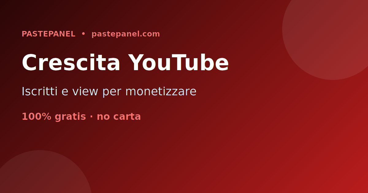 Servizi SMM per crescere e monetizzare canali YouTube in Italia