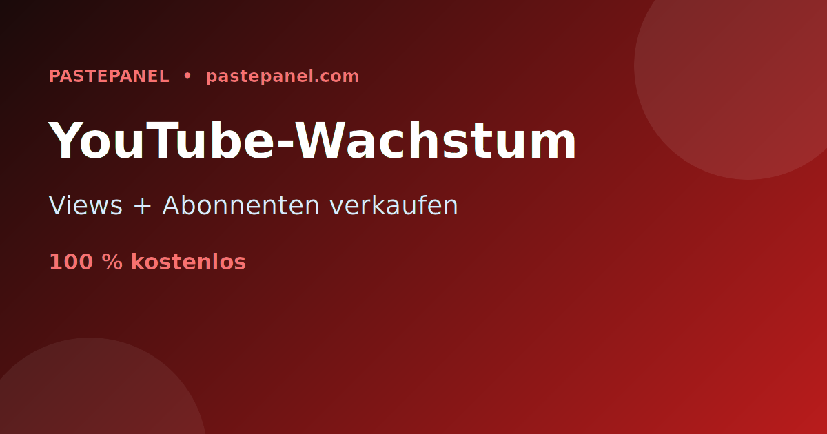 YouTube-Kanäle in Liechtenstein mit SMM-Diensten wachsen lassen und monetarisieren